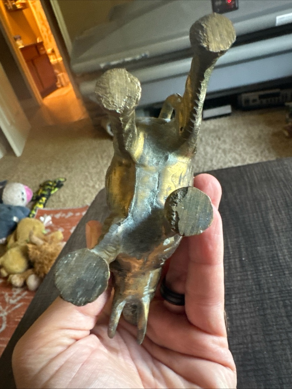 vintage brass elephant figurine 4.5”x 4.5” - Picture 9 of 12